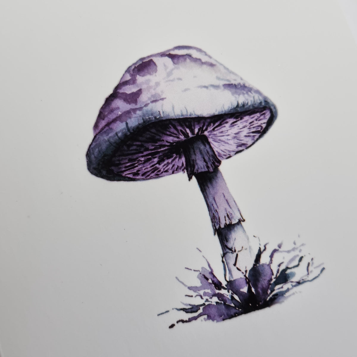 Mushroom Art Print Notecards - Handmade Watercolor Illustration, Set of 6