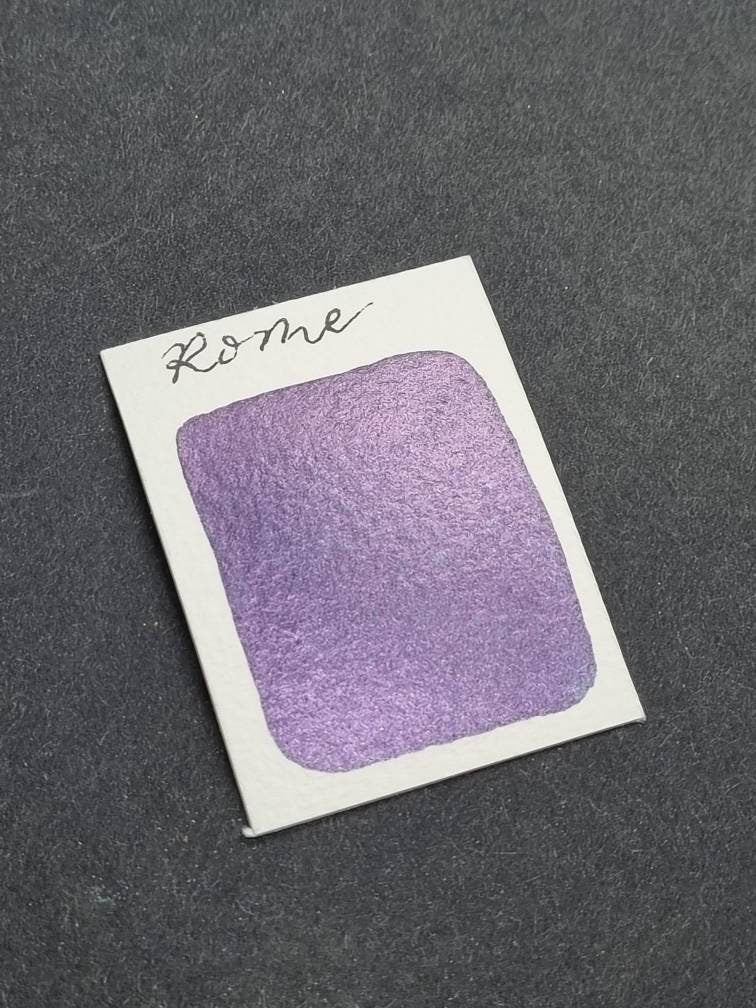 Handmade Mauve Purple Duo Chrome Watercolor Paint | Rome