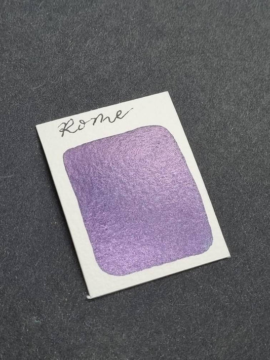 Handmade Mauve Purple Duo Chrome Watercolor Paint | Rome