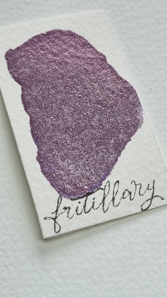 Handmade Fritillary Purple Gold Watercolour Paint | Shade Shift | Fritillary
