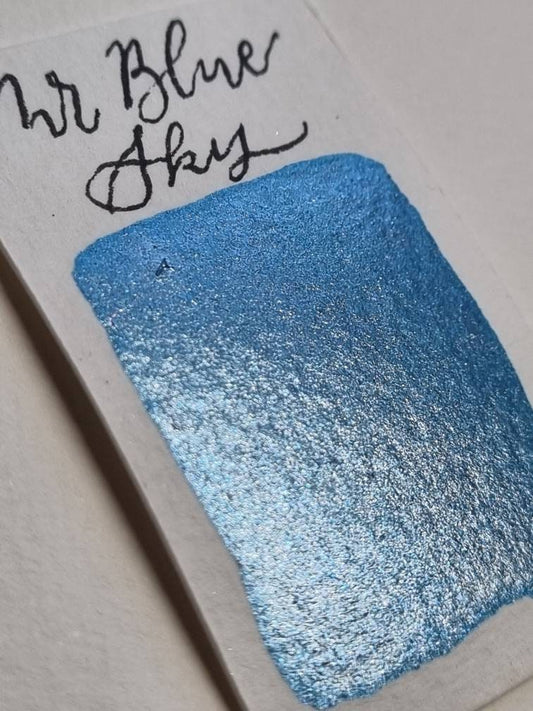 Handmade Glitter Watercolour Paint | Mr Blue Sky, Metallic Iridescent