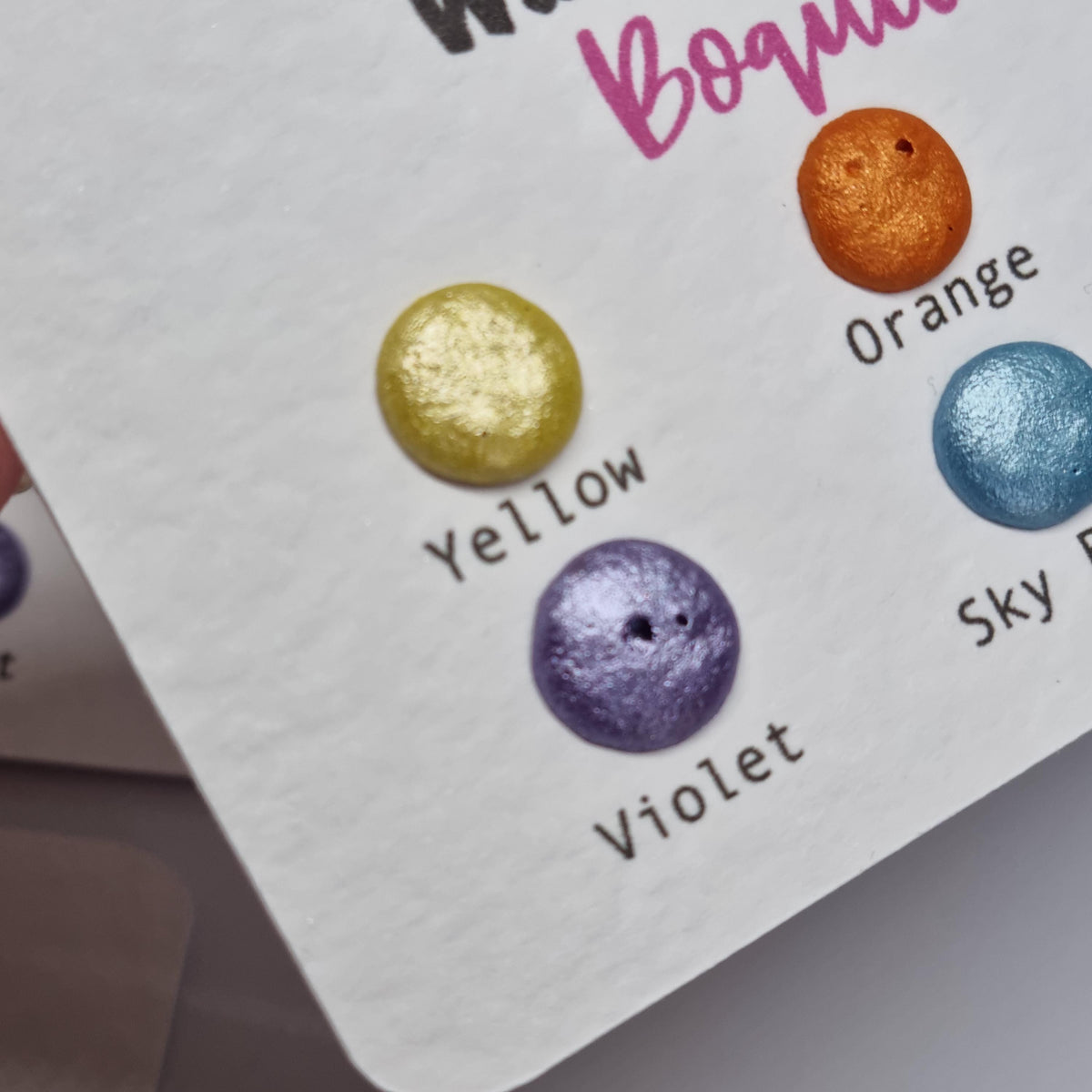 Handmade Shimmer Watercolour Dot Card | Bouquet Vegan Artisan Paint