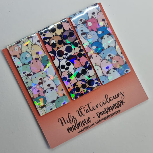 Handmade Dog Magnetic Bookmark | Kawaii Reader Gift (Holographic Option)