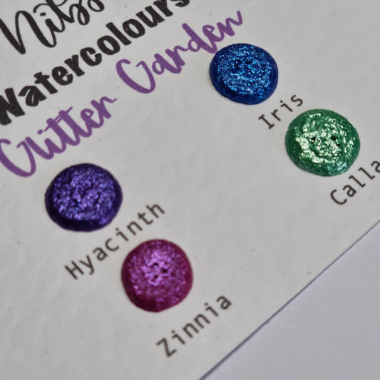 Handmade Glitter Watercolour Dot Card | Metallic Foil Shimmer Sampler