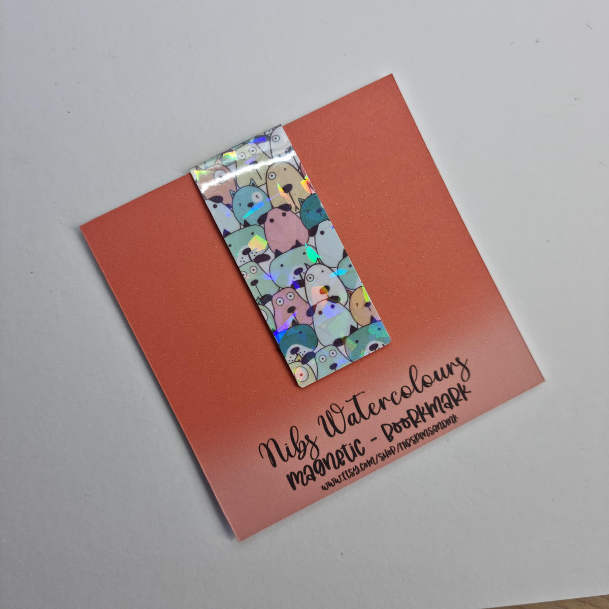 Handmade Dog Magnetic Bookmark | Kawaii Reader Gift (Holographic Option)