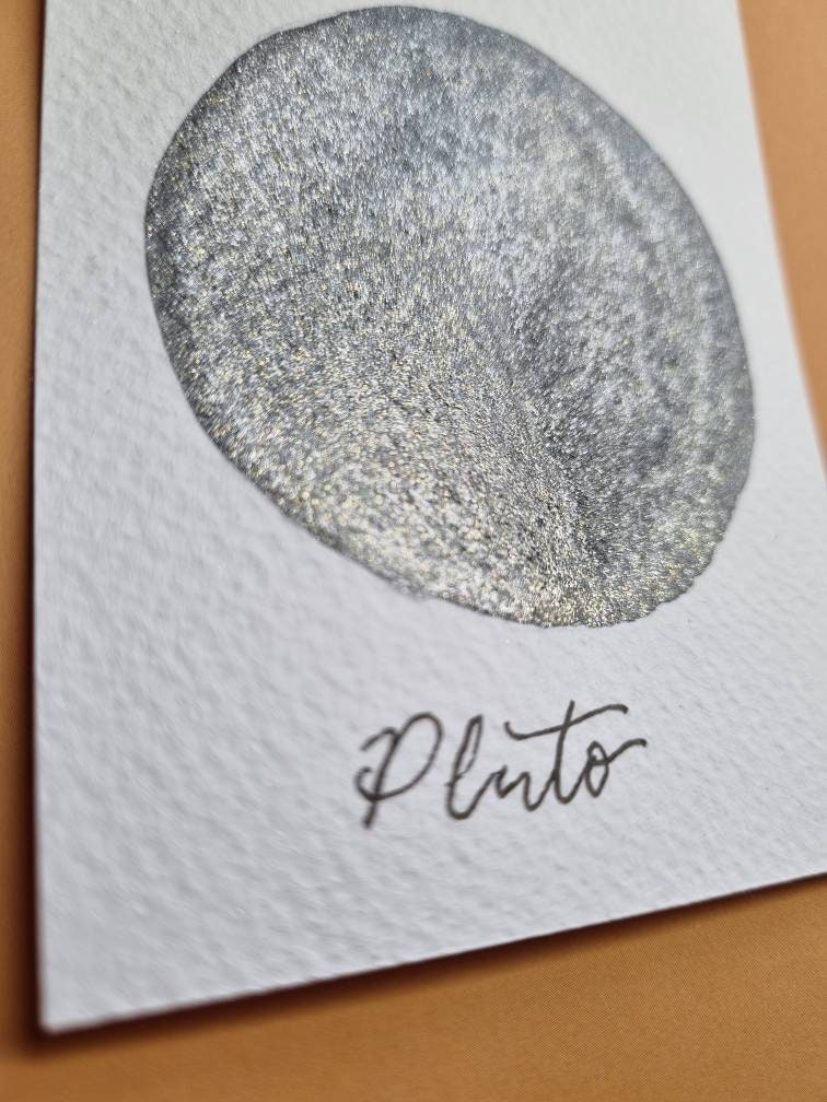 Handmade Iridescent Black Watercolor Paint | Vegan Calligraphy Ink