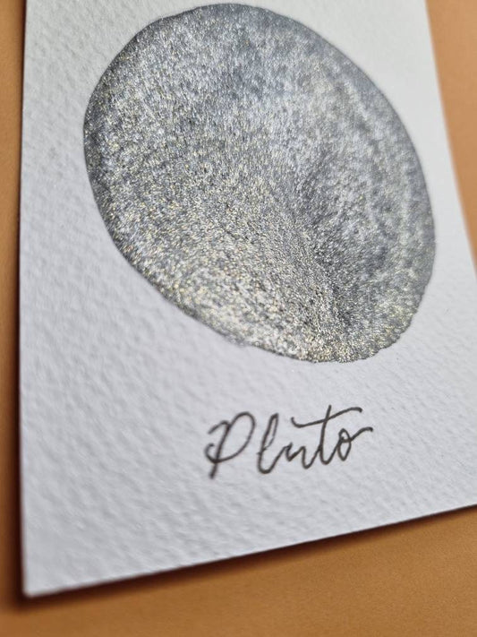 Handmade Iridescent Black Watercolor Paint | Vegan Calligraphy Ink