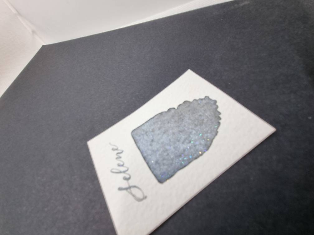 Handmade Glitter Watercolor Paint | Selene Dark Grey Iridescent Shimmer