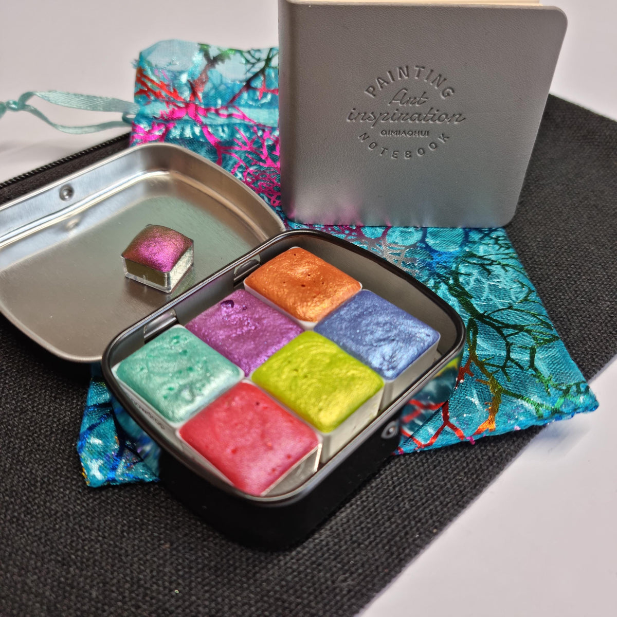 Handmade Shimmer Watercolour Paint Travel Kit | Artist Gift Set