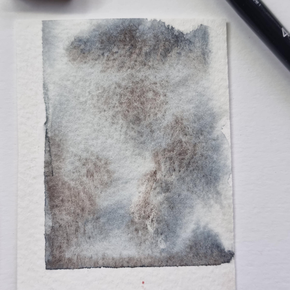 Handmade watercolour paint | granulating - Black/blue | Nib's Grey (Payne's grey alternative) | gift for artist