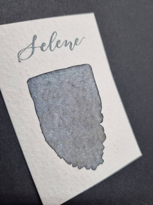 Handmade Glitter Watercolor Paint | Selene Dark Grey Iridescent Shimmer