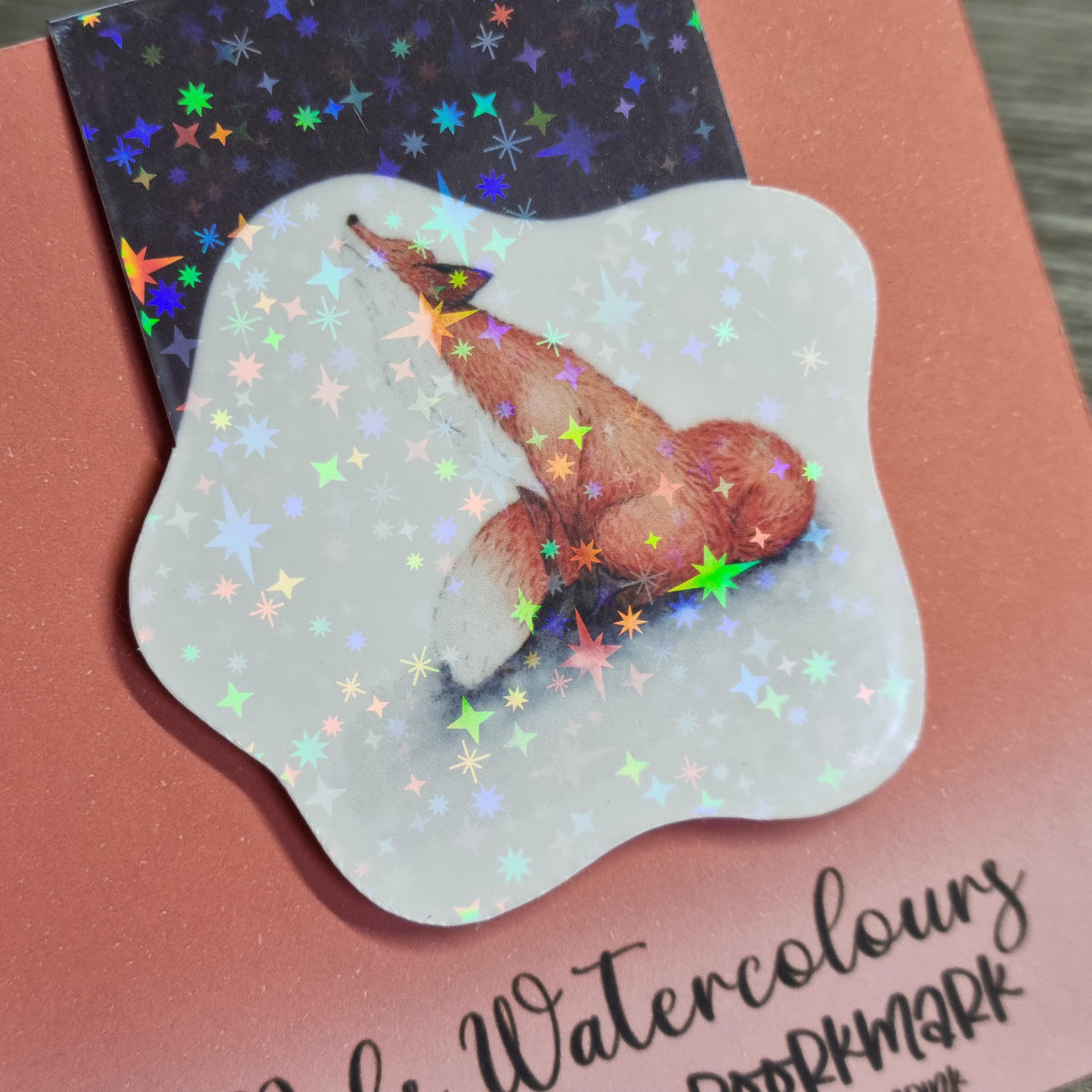 Holographic Fox Magnetic Bookmark – Whimsical Reader Gift