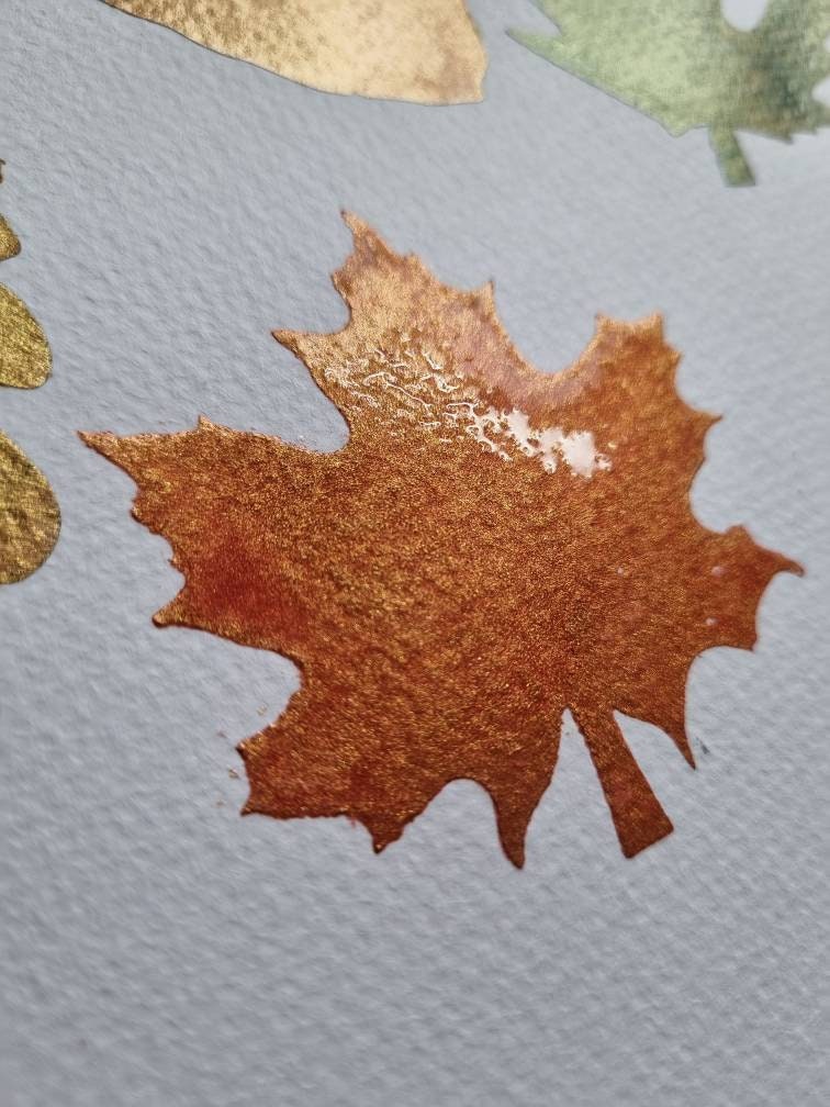 Handmade Copper Orange Shimmer Watercolor Paint | Vegan Mica Half Pan - Ashridge