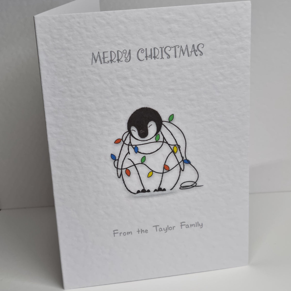 Handmade Christmas Cards: Whimsical Animal Designs, Personalized Pack of 8