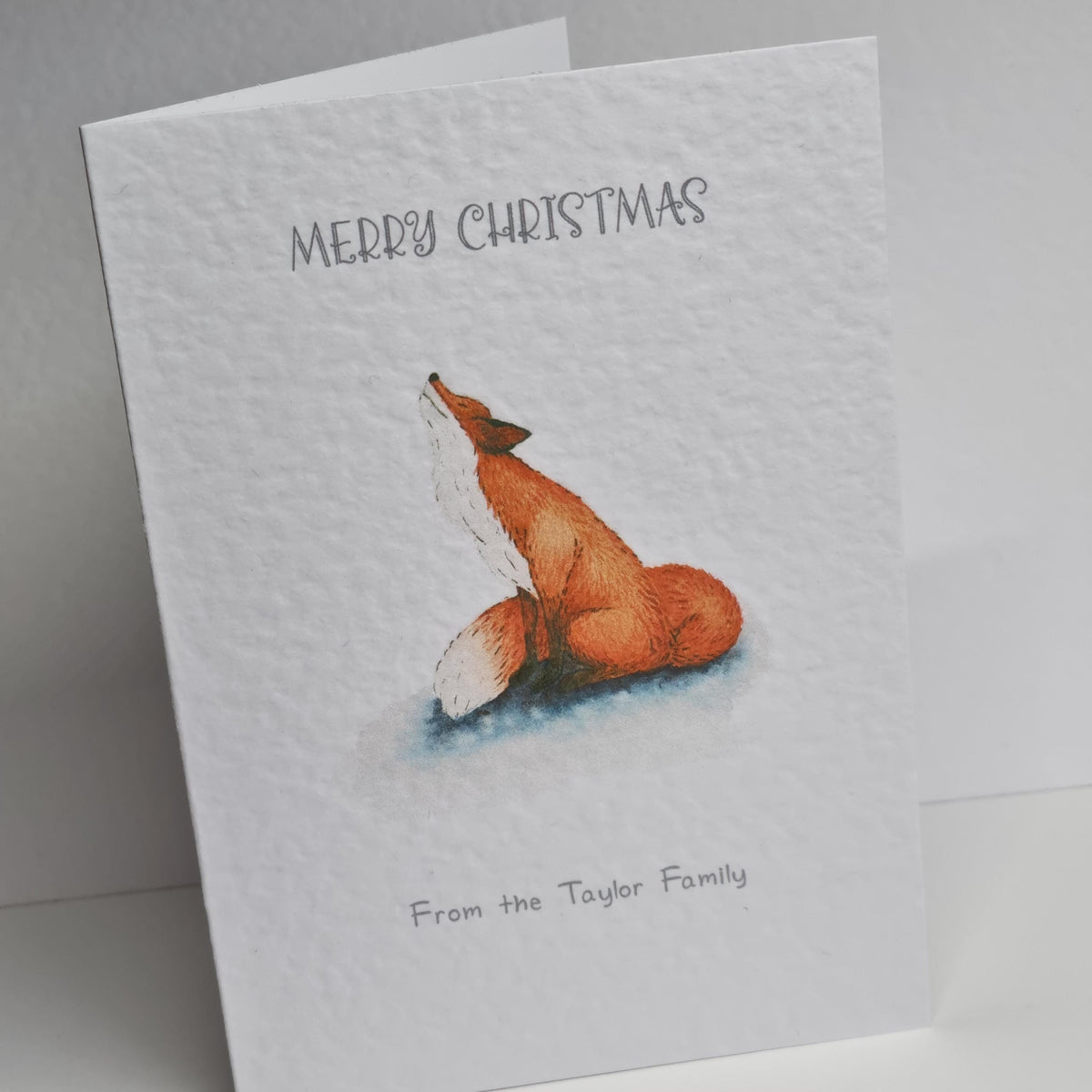 Handmade Festive Animal Christmas Cards - Set of 6, Personalised Option