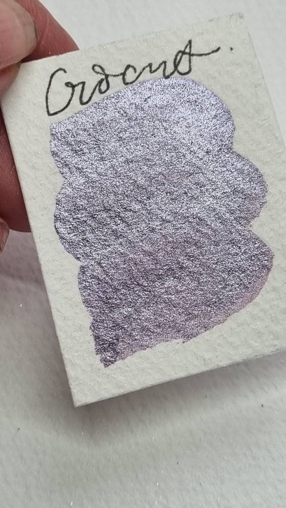 Handmade Crocus Lilac Watercolor Paint | Metallic Iridescent Calligraphy Ink | Crocus