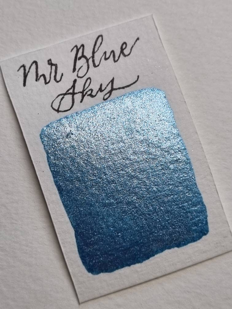 Handmade Glitter Watercolour Paint | Mr Blue Sky, Metallic Iridescent