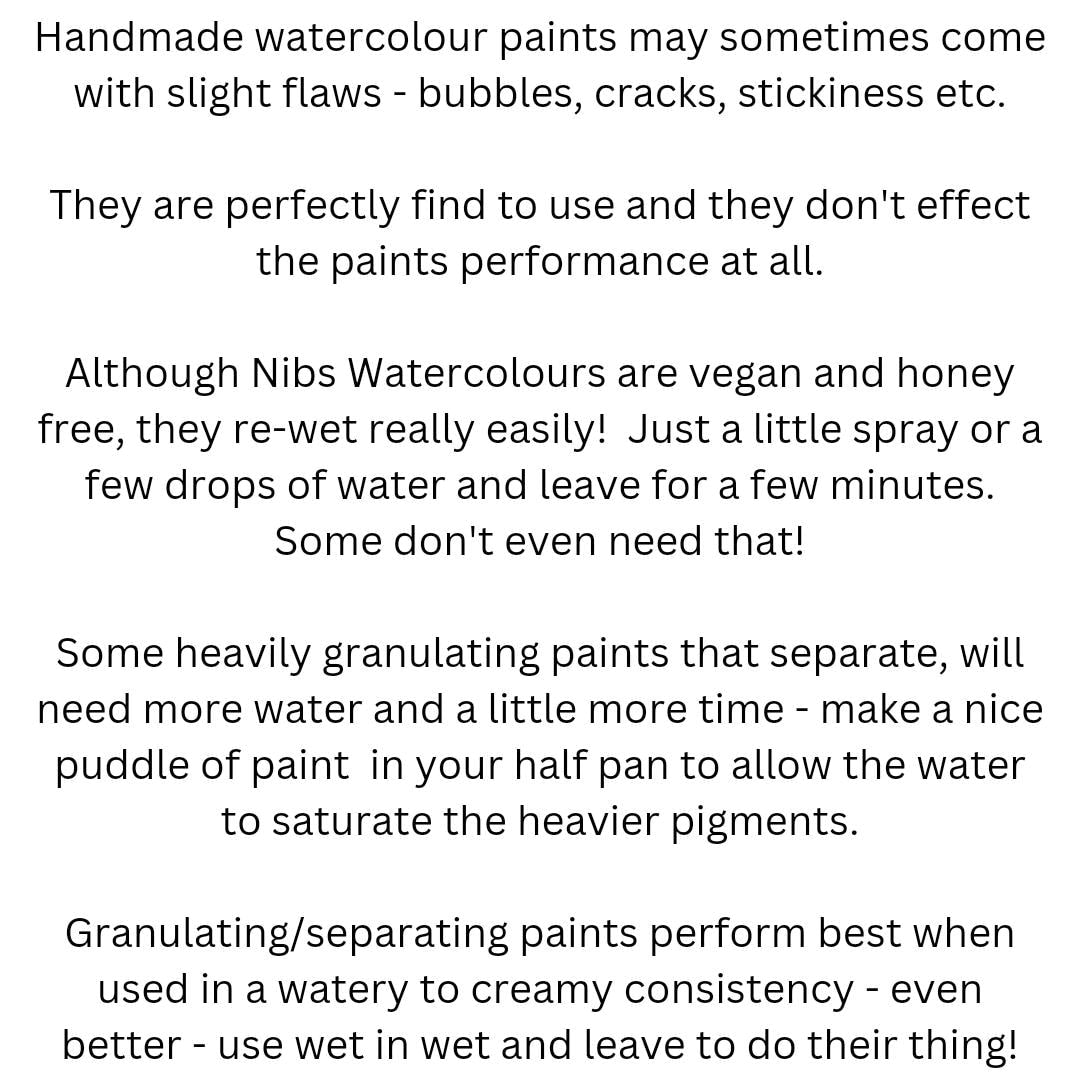 Handmade watercolour paint |Blue/turquoise/black granulating separating | Riva Del Garda | gift for artist |