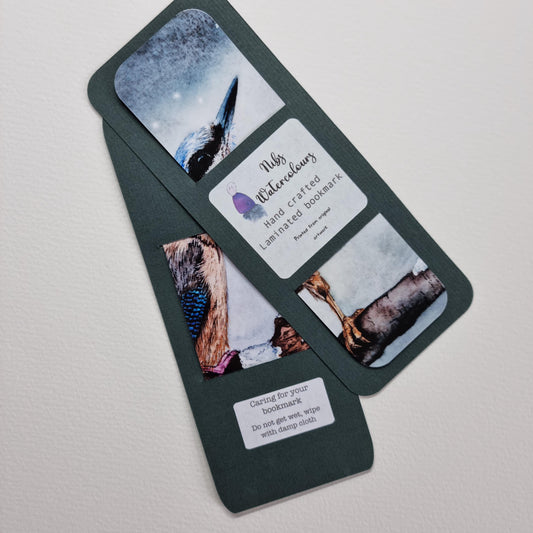 Watercolor Wildlife Art Bookmarks | Set of 6 Laminated Prints
