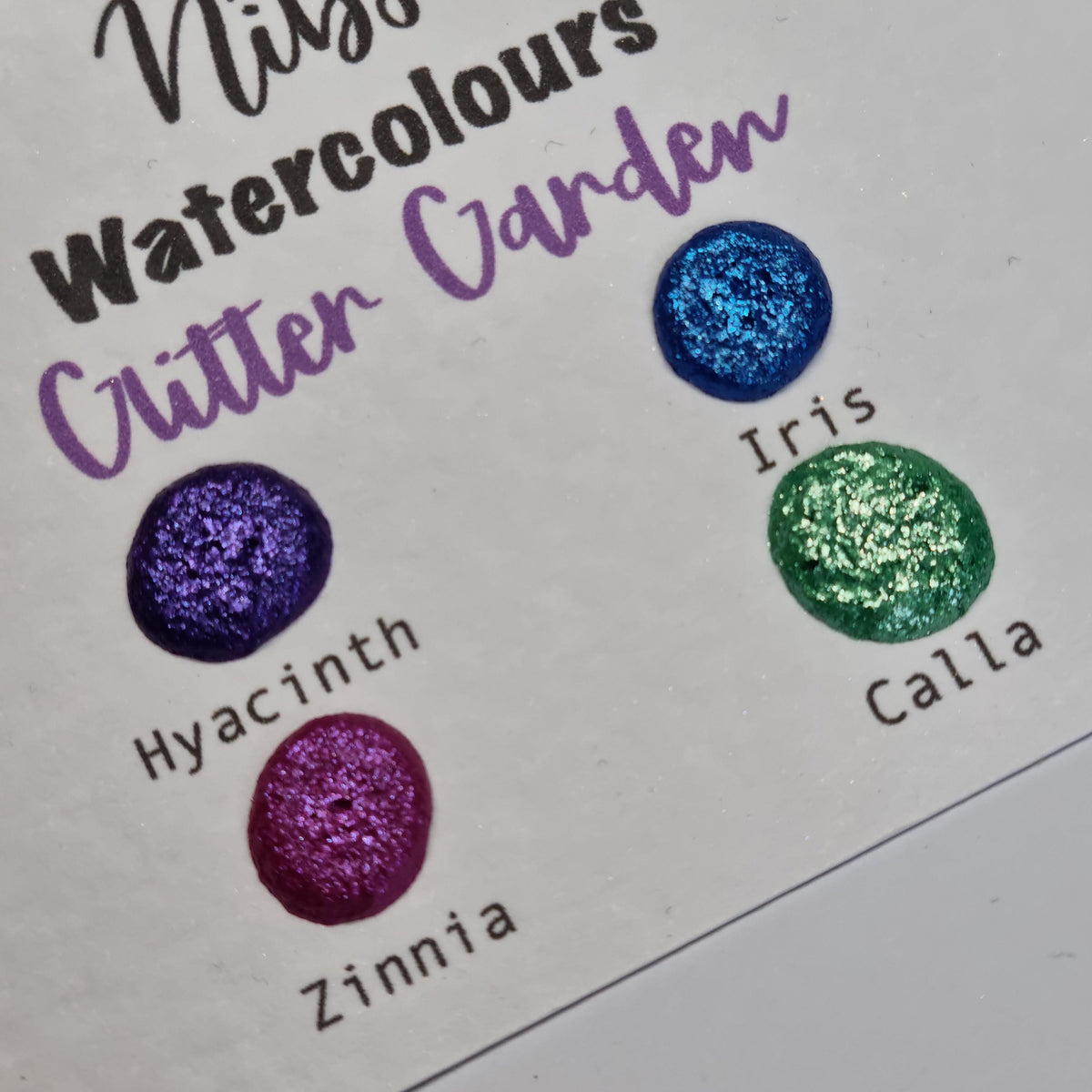 Handmade Glitter Watercolour Dot Card | Metallic Foil Shimmer Sampler