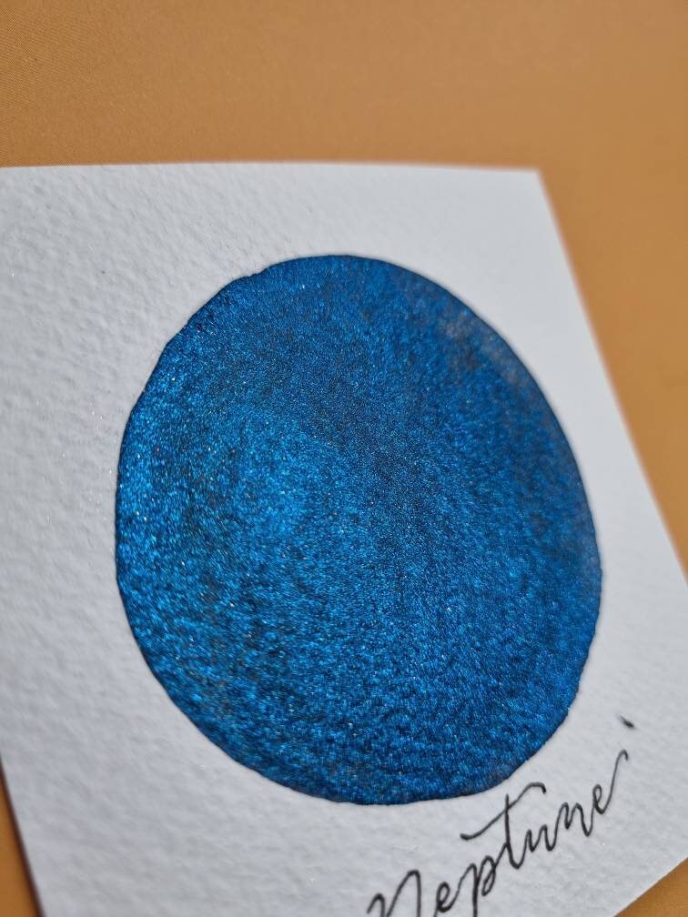 Handmade Vegan Iridescent Watercolor Paint | Neptune Semi Chrome