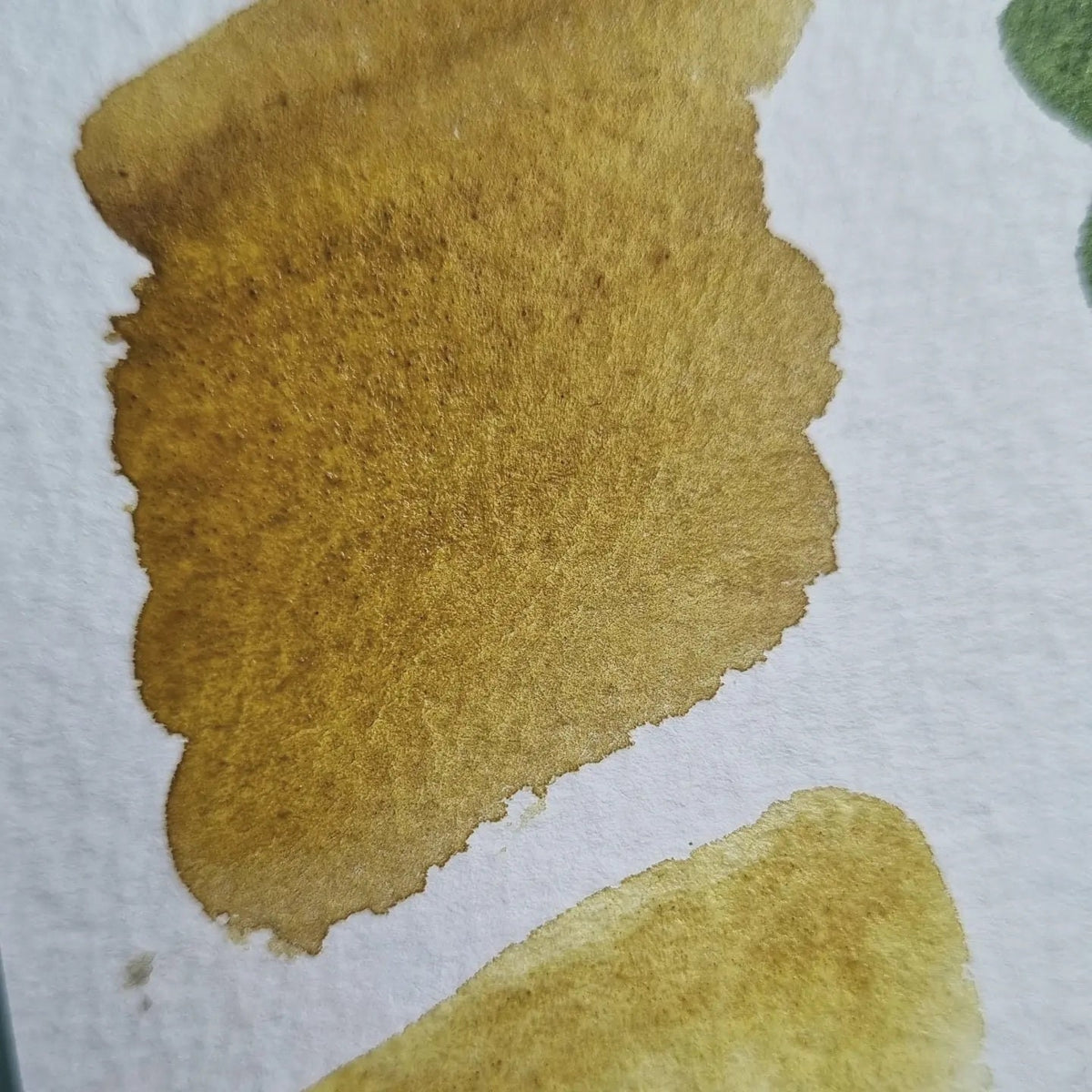 Handmade watercolour paint | vegan granulating Yellow/amber/brown | Golden Rod | gift for artist |