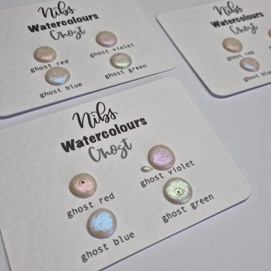 Ghost Interference Watercolour Dot Card Collection | Handmade Vegan Paint