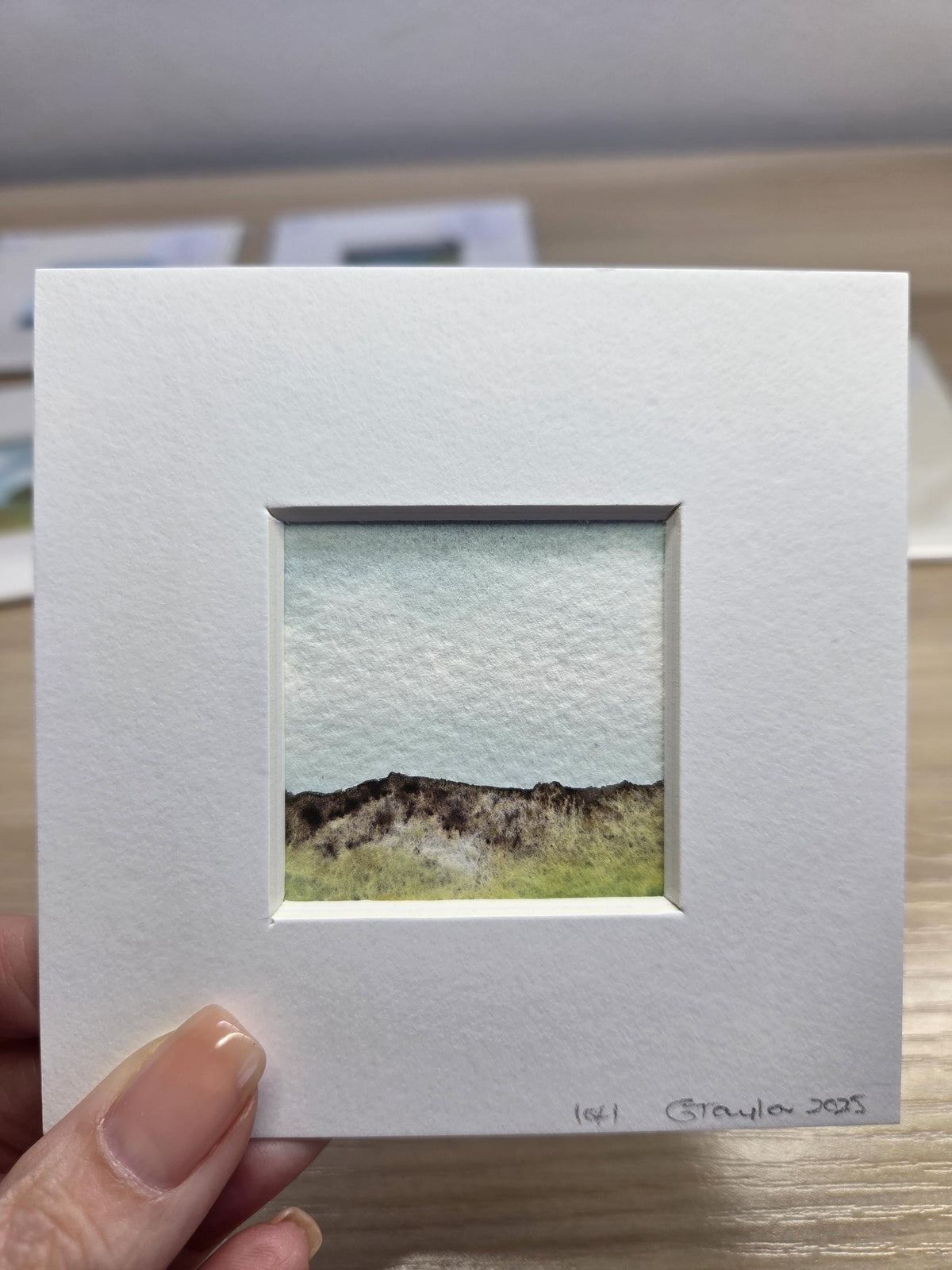 Handpainted original watercolour artwork | Mounted miniature painting