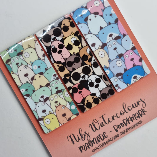 Handmade Dog Magnetic Bookmark | Kawaii Reader Gift (Holographic Option)