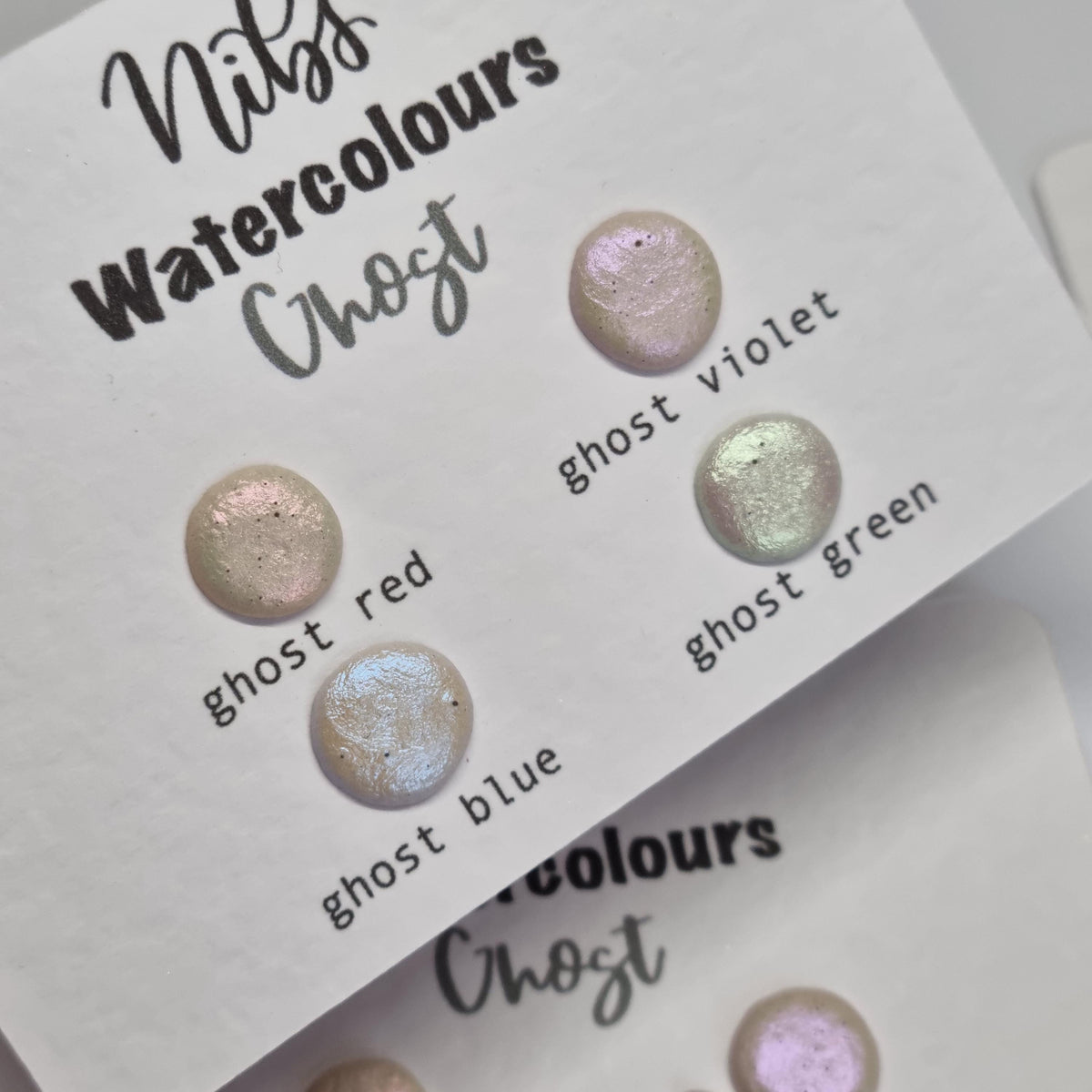 Ghost Interference Watercolour Dot Card Collection | Handmade Vegan Paint