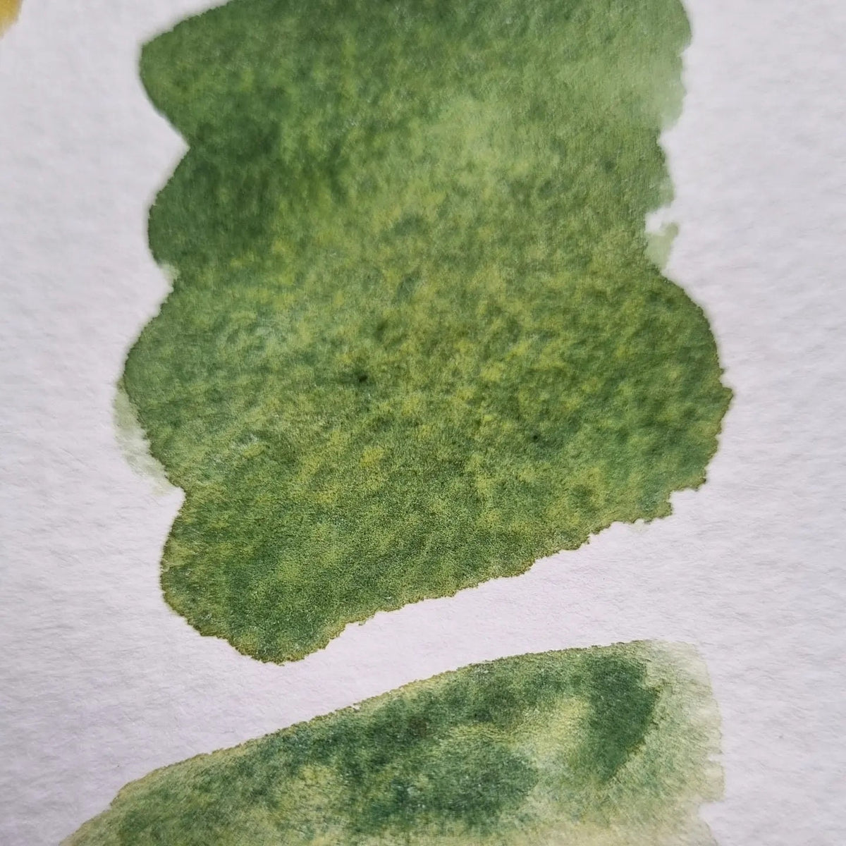 Handmade watercolour paint | granulating/separating Dark Green/yellow |  Juniper Moss | artist gift