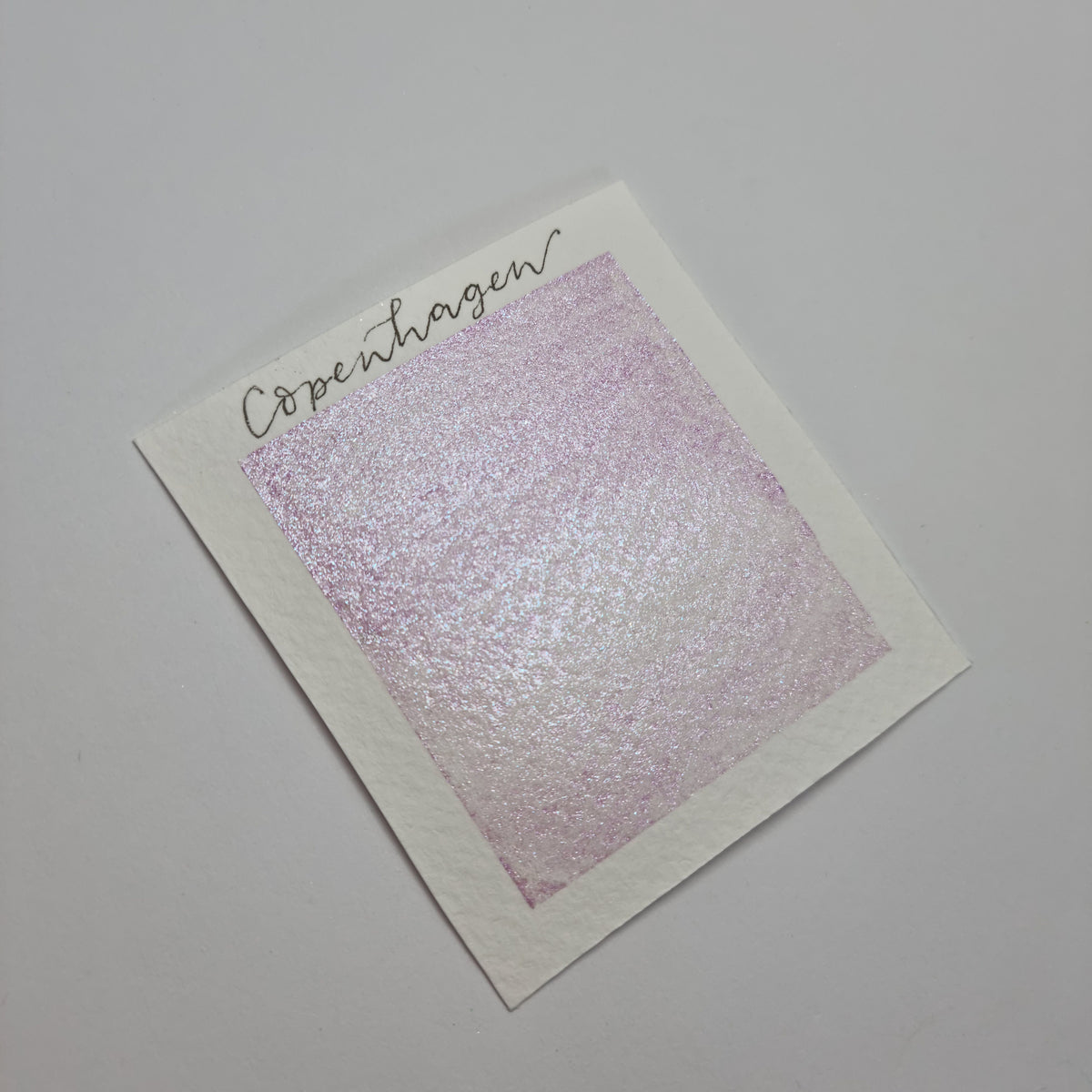 Handmade Shimmer Watercolor Paint | Pink Violet Iridescent Half Pan | Copenhagen