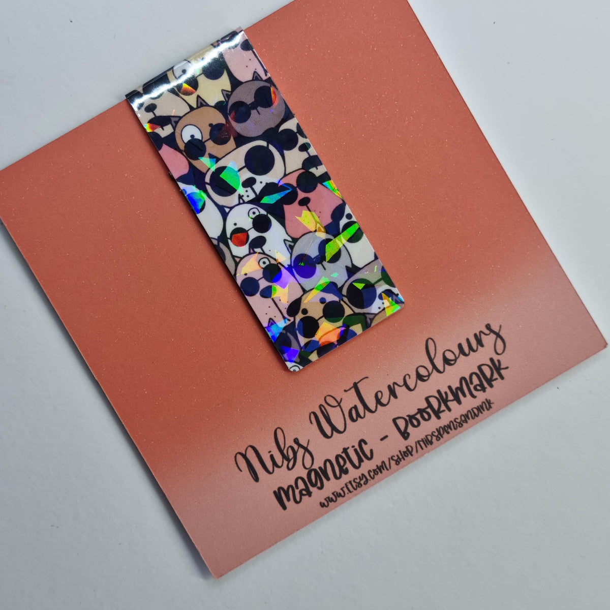 Handmade Dog Magnetic Bookmark | Kawaii Reader Gift (Holographic Option)