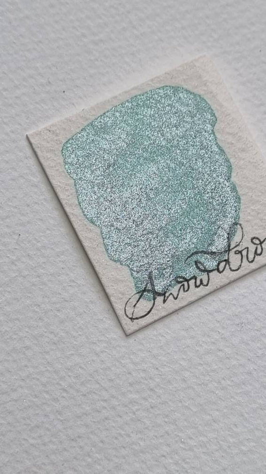 Handmade Glitter Watercolour Paint | Snowdrop Mint Green Vegan Shimmer