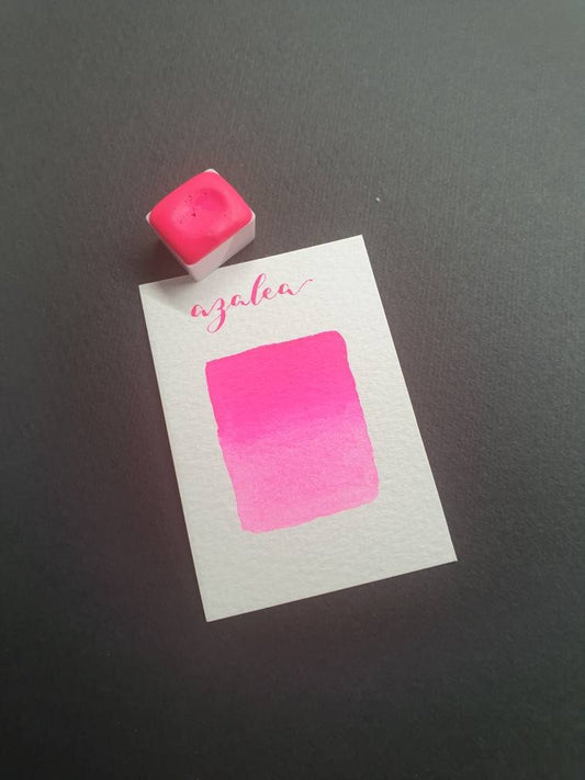 Handmade watercolour paint | neon  tropical pink matte | Azalea | Calligraphy Ink | Brush Lettering Paint