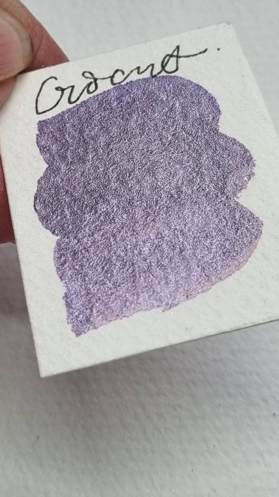 Handmade Crocus Lilac Watercolor Paint | Metallic Iridescent Calligraphy Ink | Crocus