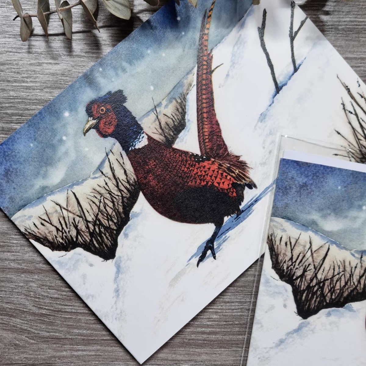 Adorable Luxury Pheasant Christmas Card | Nature-Inspired Holiday Greeting | Unique Dad Card