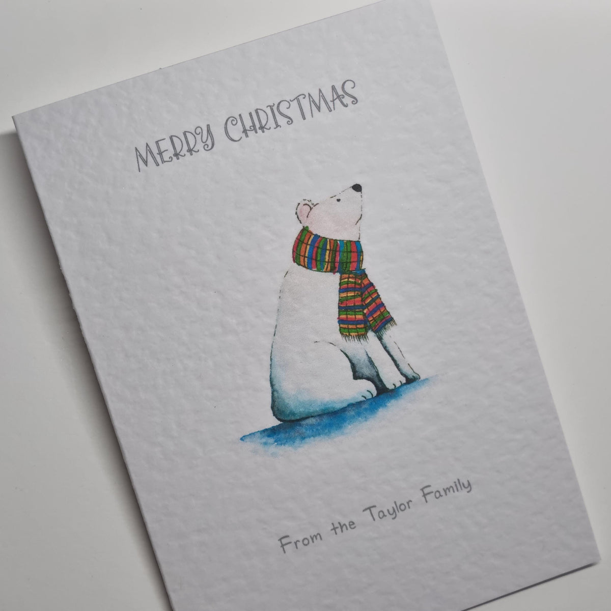 Handmade Festive Animal Christmas Cards - Set of 6, Personalised Option