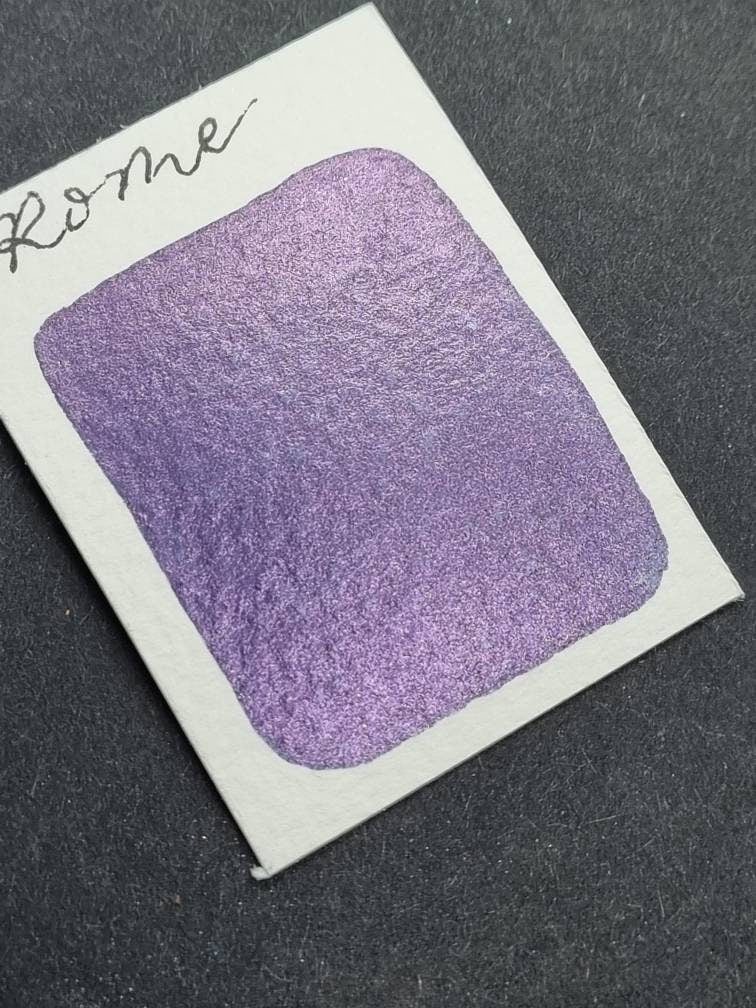 Handmade Mauve Purple Duo Chrome Watercolor Paint | Rome