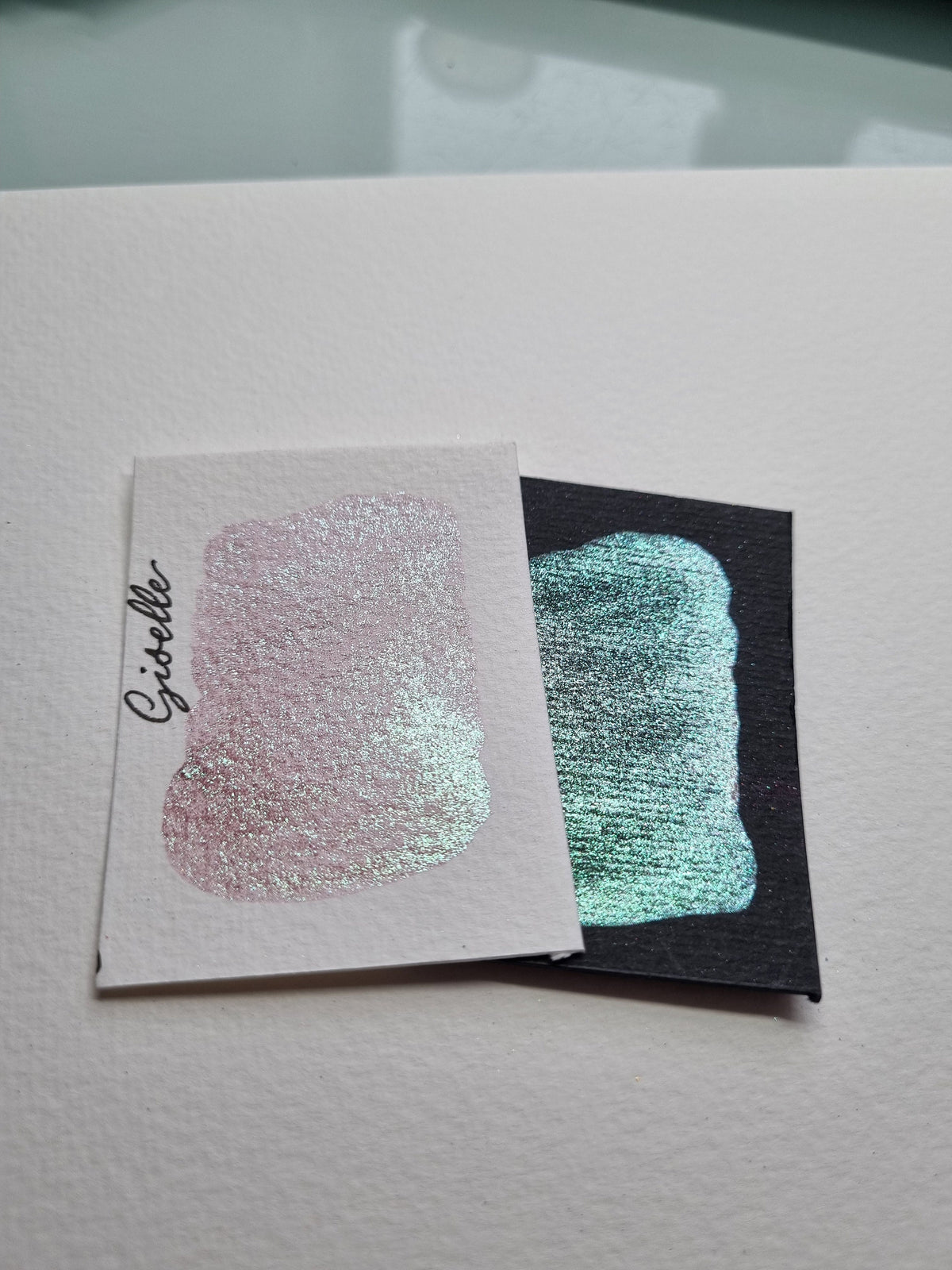Handmade Duo Chrome Watercolor Paint | Giselle Teal Cerise