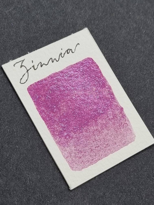 Handmade Glitter Watercolor Paint | Cerise Fuschia Pink, Zinnia