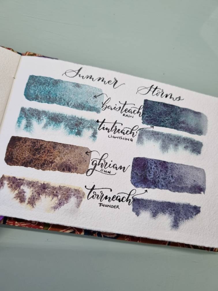 Handmade Vegan Watercolour Paint | Granulating Summer Storm Set | Thunder