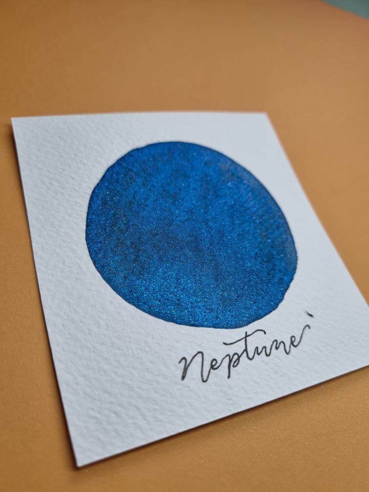 Handmade Vegan Iridescent Watercolor Paint | Neptune Semi Chrome