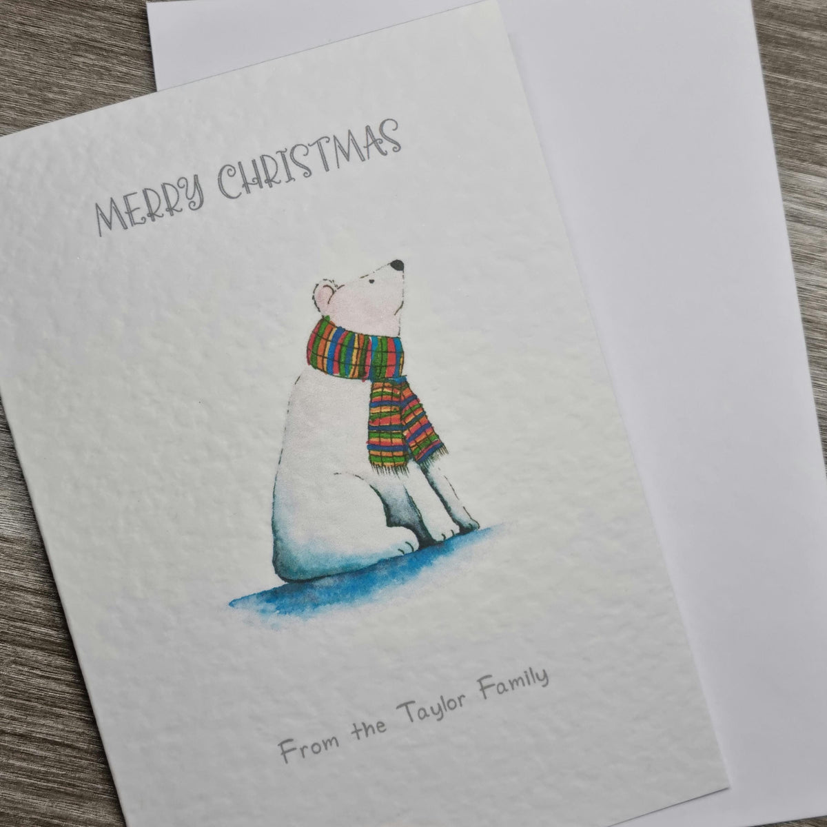 Handmade Festive Animal Christmas Cards - Set of 6, Personalised Option