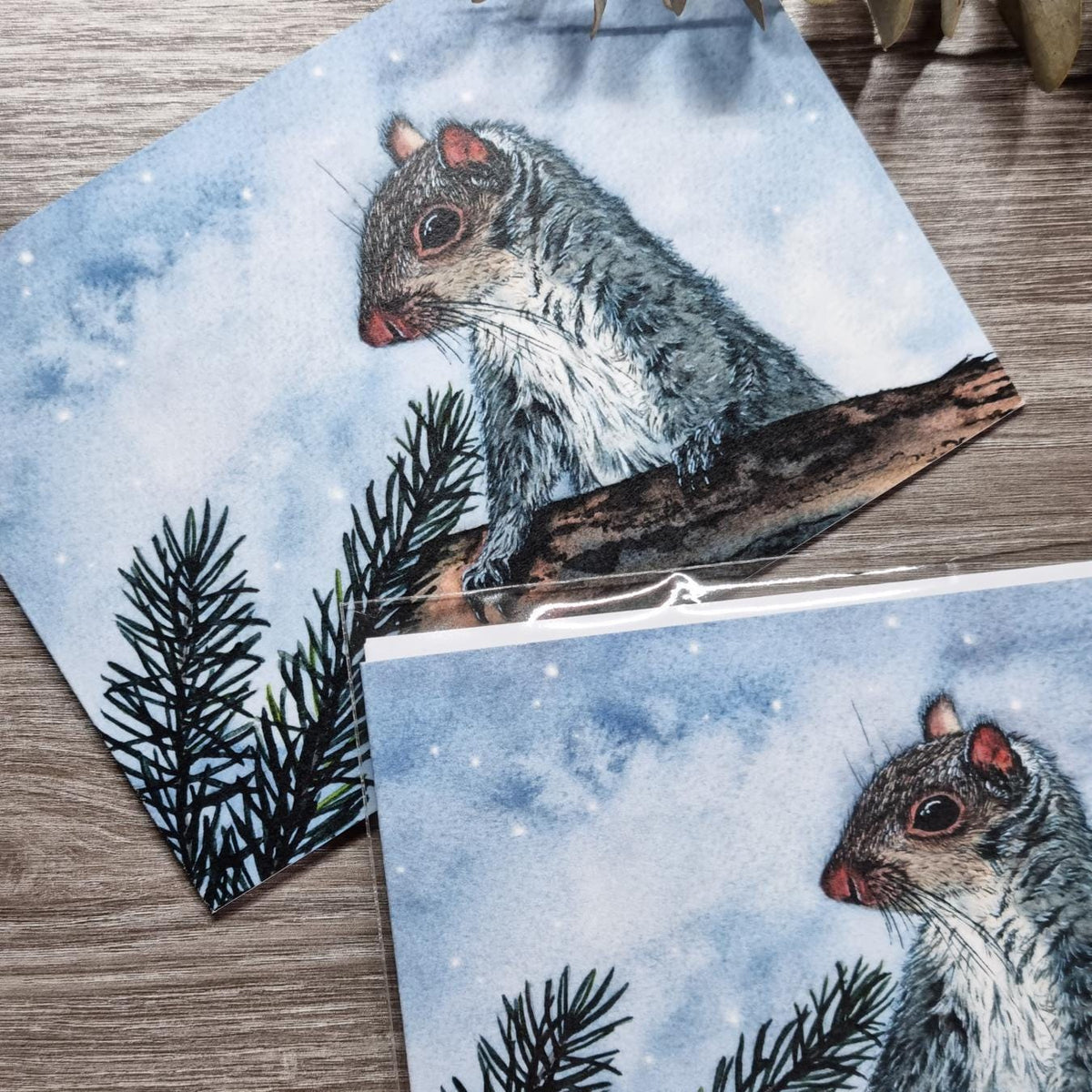 Whimsical Luxury Squirrel Christmas Card | Adorable Xmas Greeting | Nature-Inspired Art | card for Dad