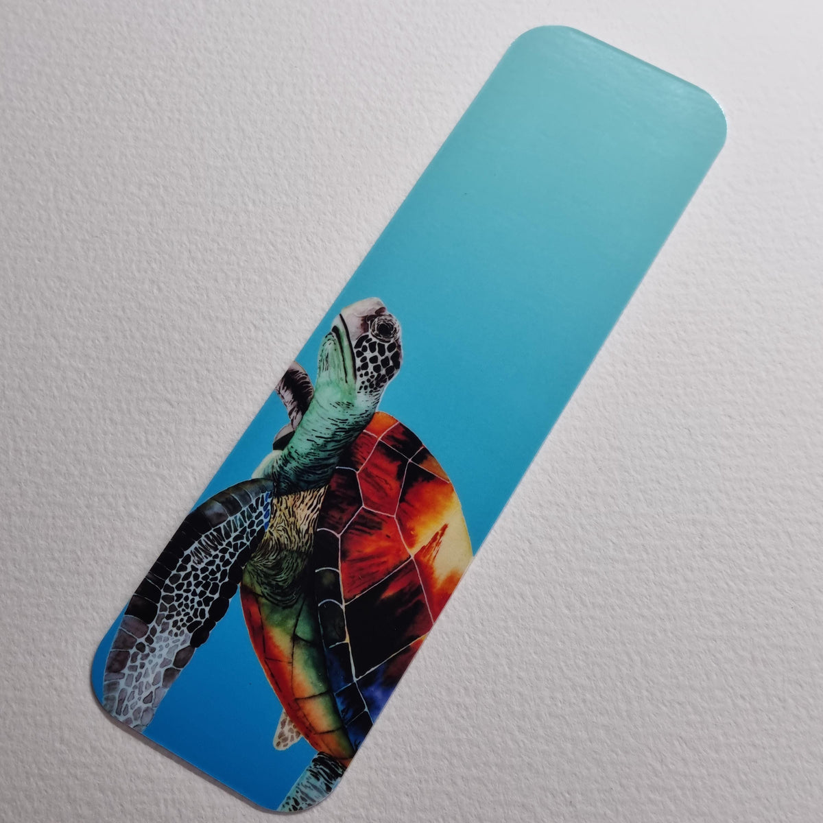 Handmade art print bookmark | watercolour nature bookmark | laminated double sided | wildlife realise turtle