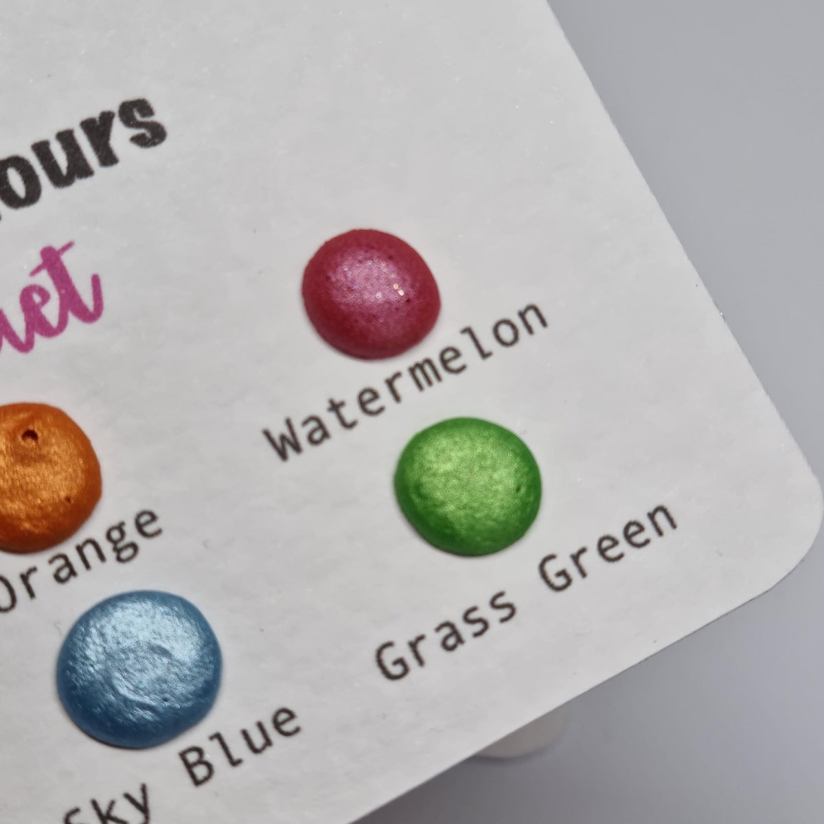 Handmade Shimmer Watercolour Dot Card | Bouquet Vegan Artisan Paint
