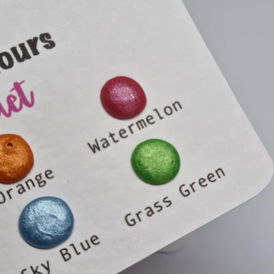 Handmade Shimmer Watercolour Dot Card | Bouquet Vegan Artisan Paint