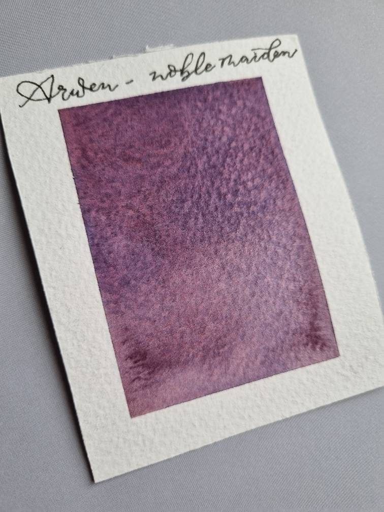 Handmade watercolour paint | granulating/separating purple/pink/blue | Arwen - noble maiden | gift for artist | PRE ORDER