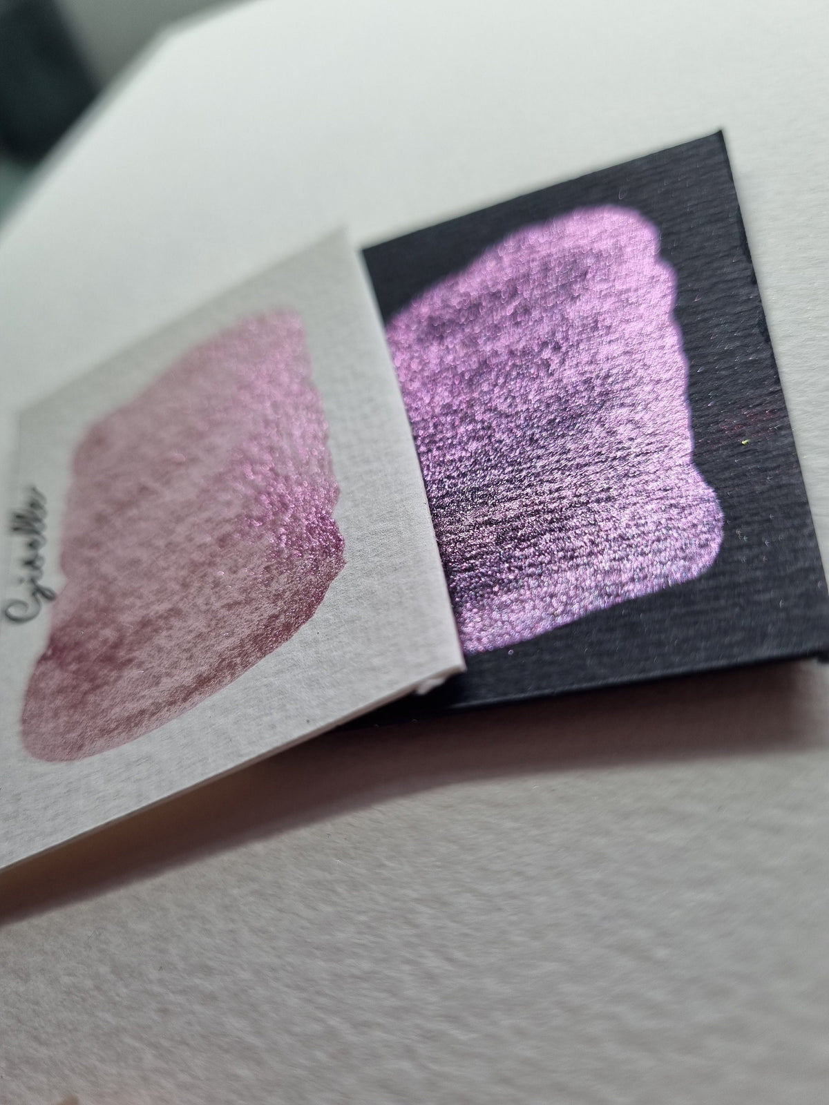 Handmade Duo Chrome Watercolor Paint | Giselle Teal Cerise